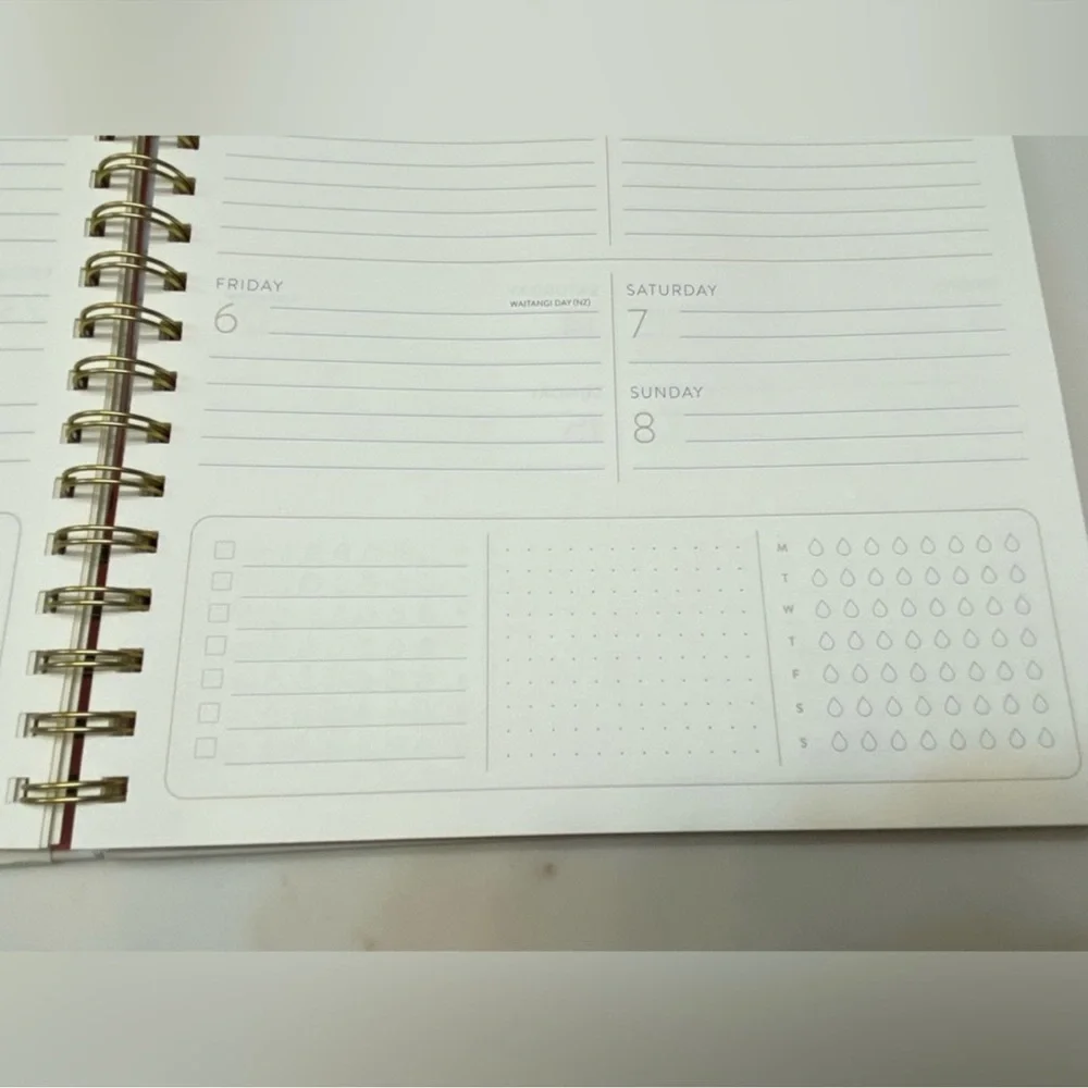2026 Monthly Planner  12 mo.  Planner Orange Circle Studio Elephant Design 11x9”